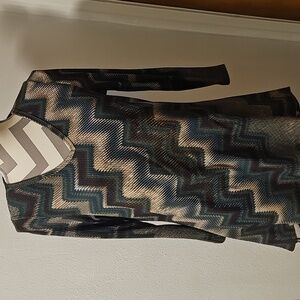 Nurture Chevron Patterned Long Sleeve Top